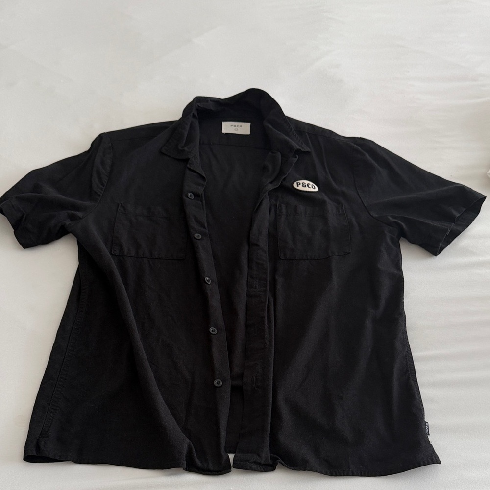 P&Co Black Short-Sleeve Button-Up Shirt